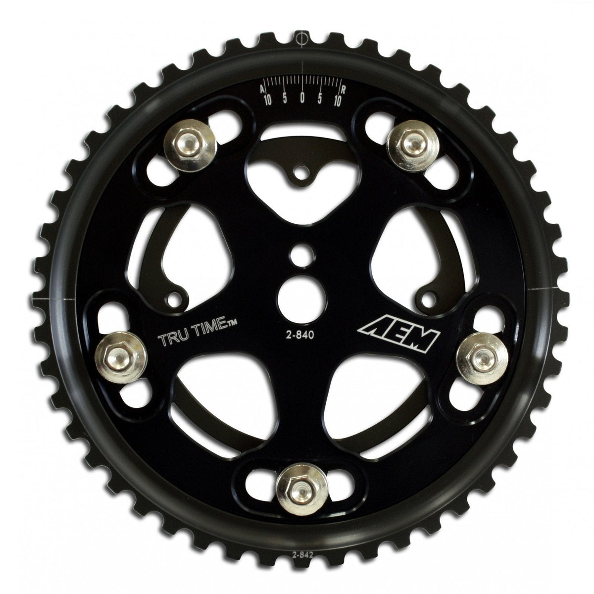 AEM Tru-Time Adjustable Cam Gear Black 5-Bolt Mitsubishi 4663T | 23-830BK