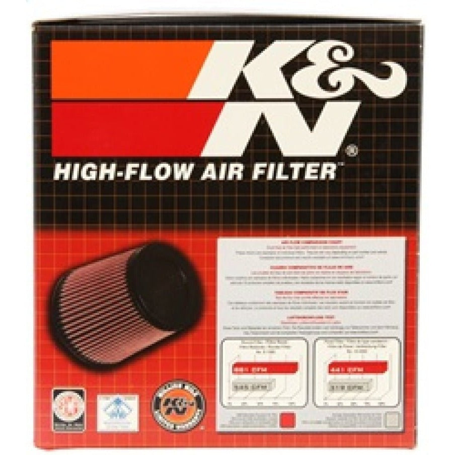 K&N Universal Air Filter Round Tapered Titanium Top 4.5in Top OD x 5.875in Base OD x 5in H - JDMuscleAir Intake Filter ReplacementsknnRT-4610