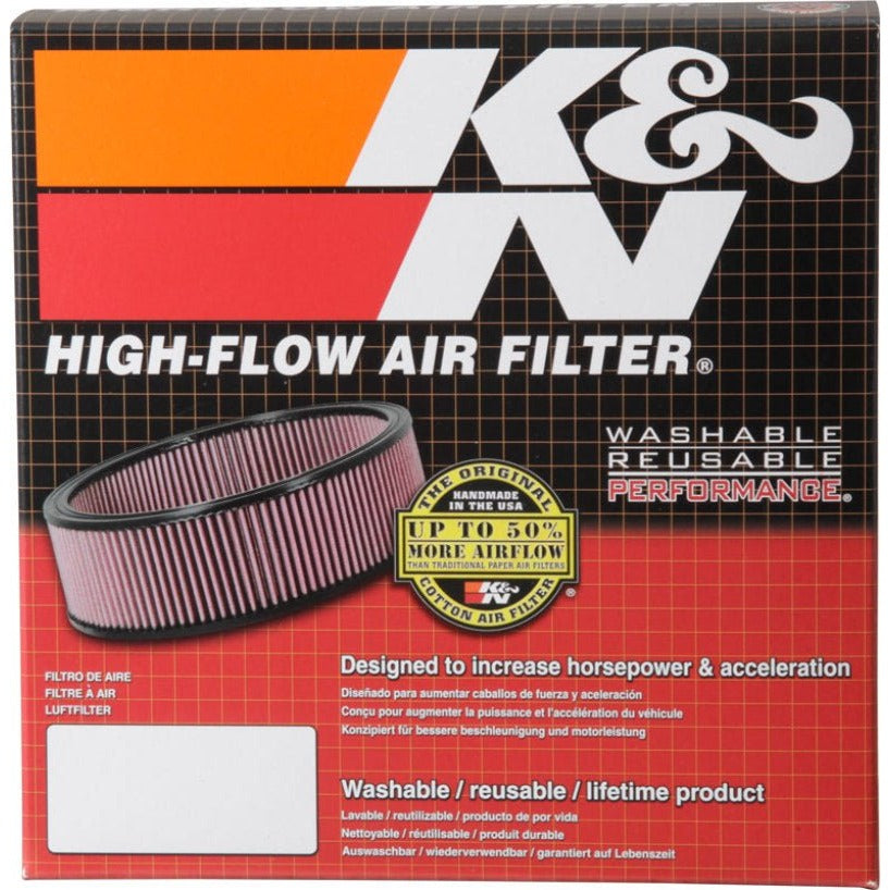 K&N Marine Engine Flame Arrestor 5-1/8in Flange / 8in ID x 9in OD / 2.75in Height | 59-3364 - JDMuscleAir Intake Filter Replacementsknn59-3364