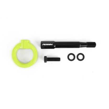 PERRIN Tow Hook Kit Rear Neon Yellow WRX 2008-2014 / STI Hatchback 2008-2014 | PSP-BDY-250NY - JDMuscleTow HooksperPSP-BDY-250NY