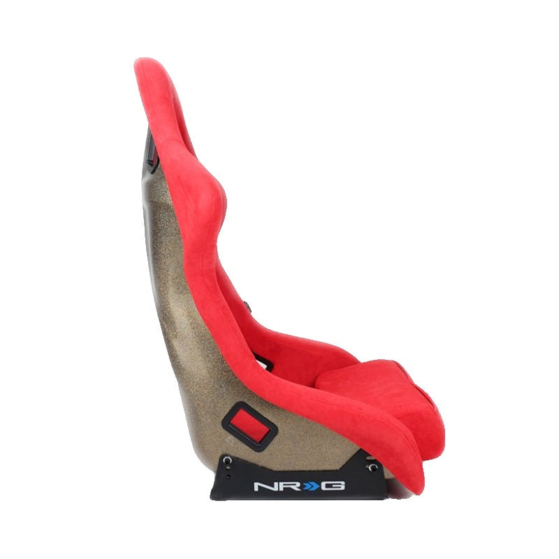 NRG FRP Bucket Seat ULTRA Edition - Large | Red Alcantara/Gold Glitter Back - JDMuscleSeats680334430133