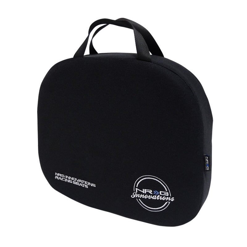 NRG Racing Seat Cushion - One Piece Memory Foam Nylon Black w/ White Stitching | SC-WHD01 - JDMuscleSeatsnrgSC-WHD01