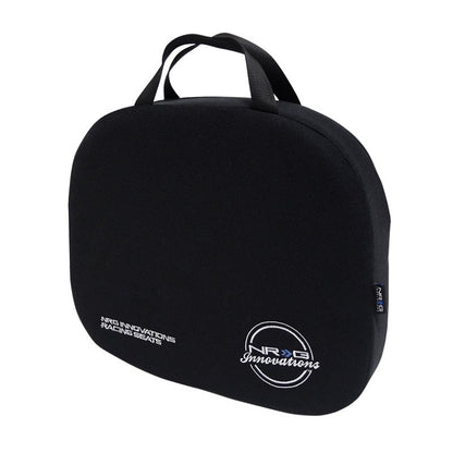 NRG Racing Seat Cushion - One Piece Memory Foam Nylon Black w/ White Stitching | SC-WHD01 - JDMuscleSeatsnrgSC-WHD01