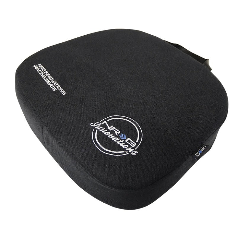 NRG Racing Seat Cushion - One Piece Memory Foam Nylon Black w/ White Stitching | SC-WHD01 - JDMuscleSeatsnrgSC-WHD01