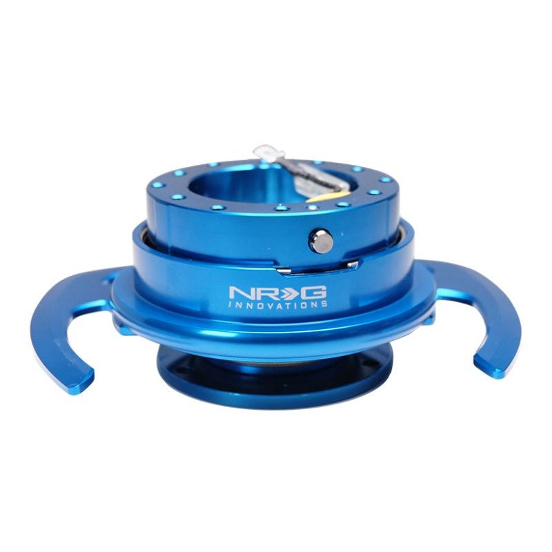 NRG Quick Release Kit Gen 4.0 - Blue Body / Blue Ring w/ Handles - JDMuscleSteering Wheel Quick Releases680334416366