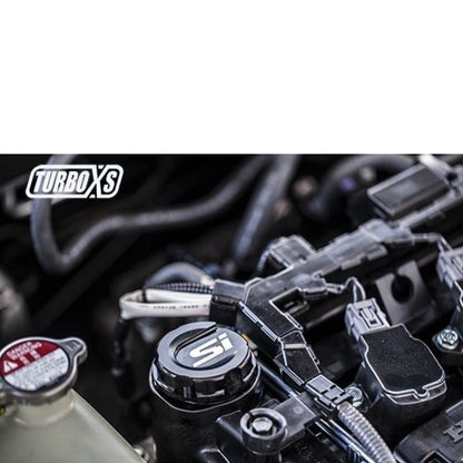 Turbo XS 2016+ Honda Civic Black Oil Cap - JDMuscleOil Caps053176487977