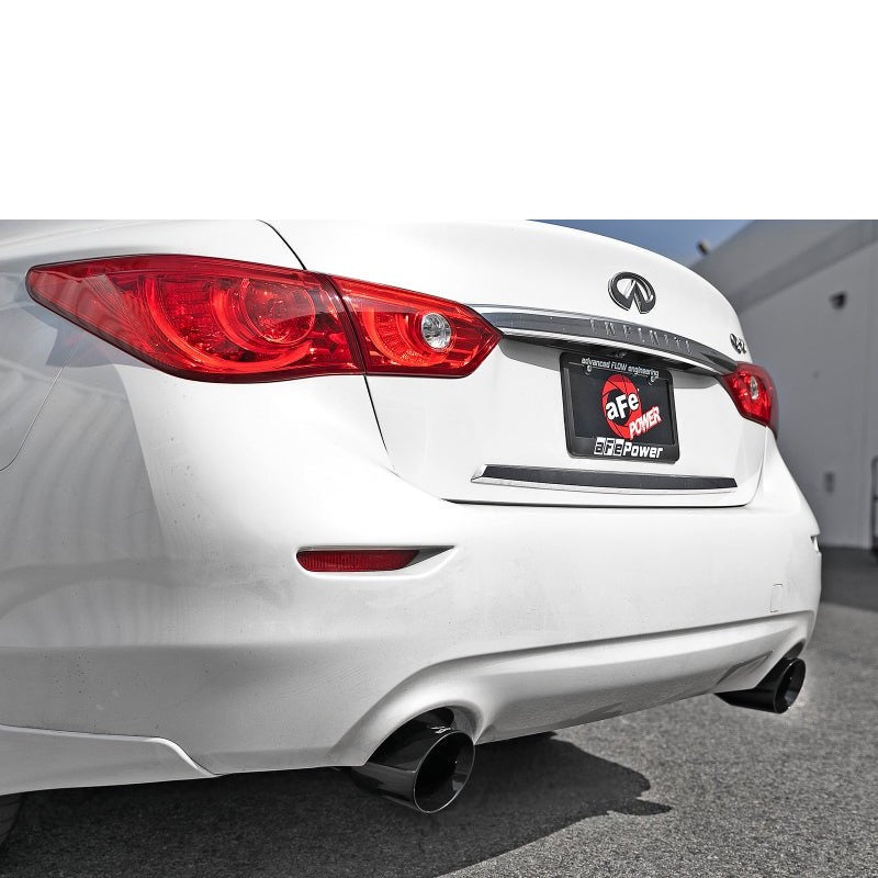 aFe Takeda 2.5in 304 SS Cat-Back Exhaust System w/ Black Tips 16-20 Infiniti Q50 V6-3.0L | tt | 49-36132NM-B - JDMuscleCat Back Exhaust Systemafe49-36132NM-B