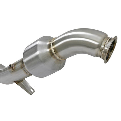 aFe Twisted Steel Down Pipe Street Series 16-18 Infiniti Q50 / Q60 V6-3.0L | tt - JDMuscleFront Pipes and Downpipes / J-Pipesafe48-36110-HC