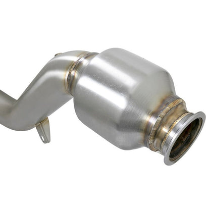 aFe Twisted Steel Down Pipe Street Series 16-18 Infiniti Q50 / Q60 V6-3.0L | tt - JDMuscleFront Pipes and Downpipes / J-Pipesafe48-36110-HC