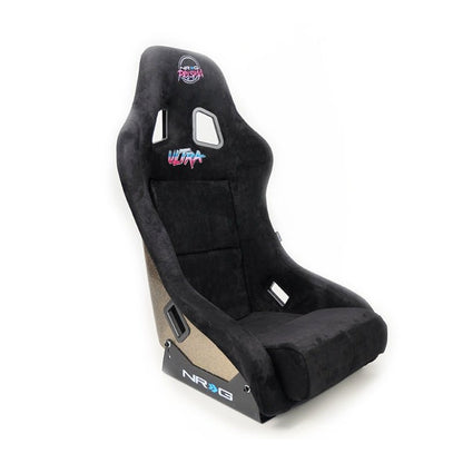 NRG FRP Bucket Seat ULTRA Edition - Medium | Black Alcantara/Gold Glitter Back - JDMuscleSeats350956