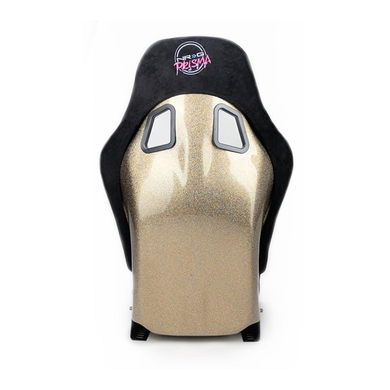 NRG FRP Bucket Seat ULTRA Edition - Medium | Black Alcantara/Gold Glitter Back - JDMuscleSeats350956