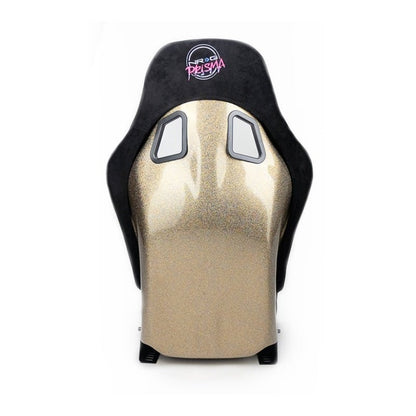 NRG FRP Bucket Seat ULTRA Edition - Medium | Black Alcantara/Gold Glitter Back - JDMuscleSeats350956