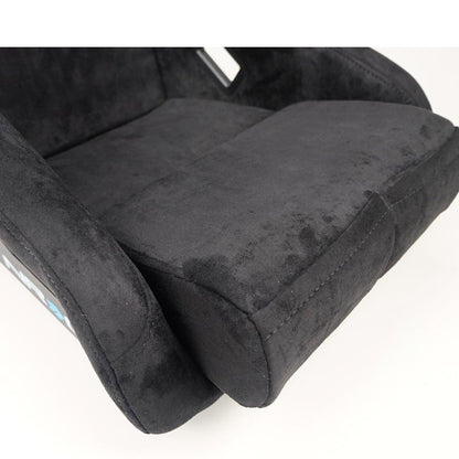 NRG FRP Bucket Seat ULTRA Edition - Medium | Black Alcantara/Gold Glitter Back - JDMuscleSeats350956