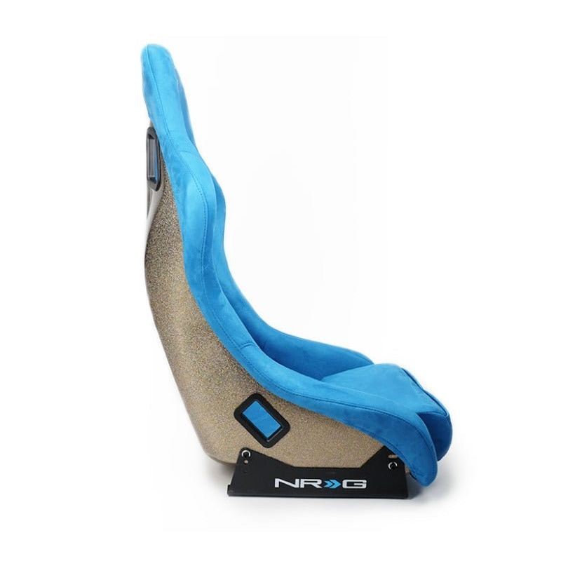NRG FRP Bucket Seat ULTRA Edition - Medium | Blue Alcantara/Pearlized Back - JDMuscleSeats371219