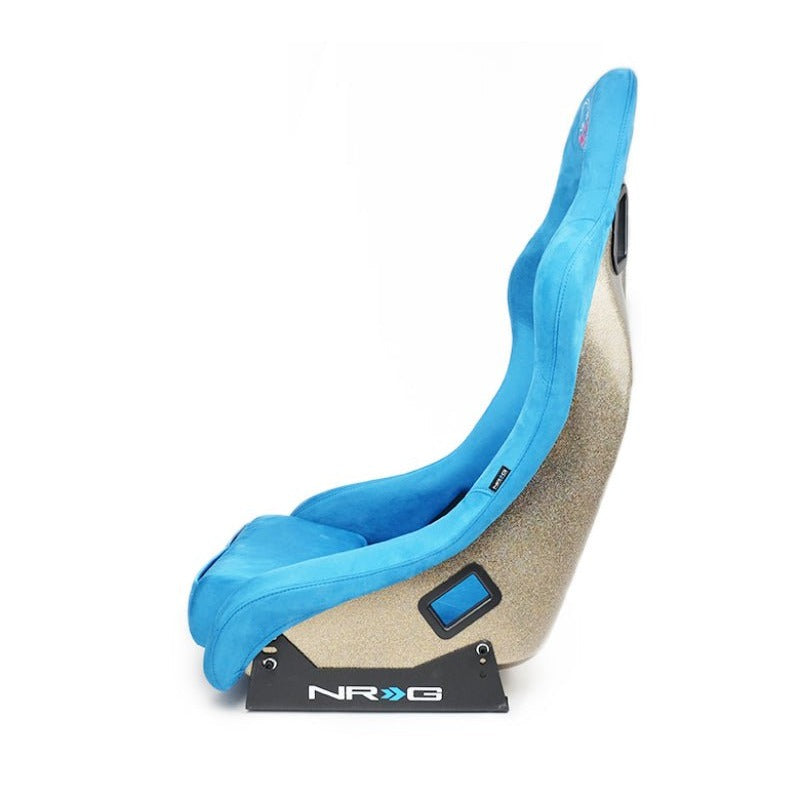 NRG FRP Bucket Seat ULTRA Edition - Medium | Blue Alcantara/Pearlized Back - JDMuscleSeats371219