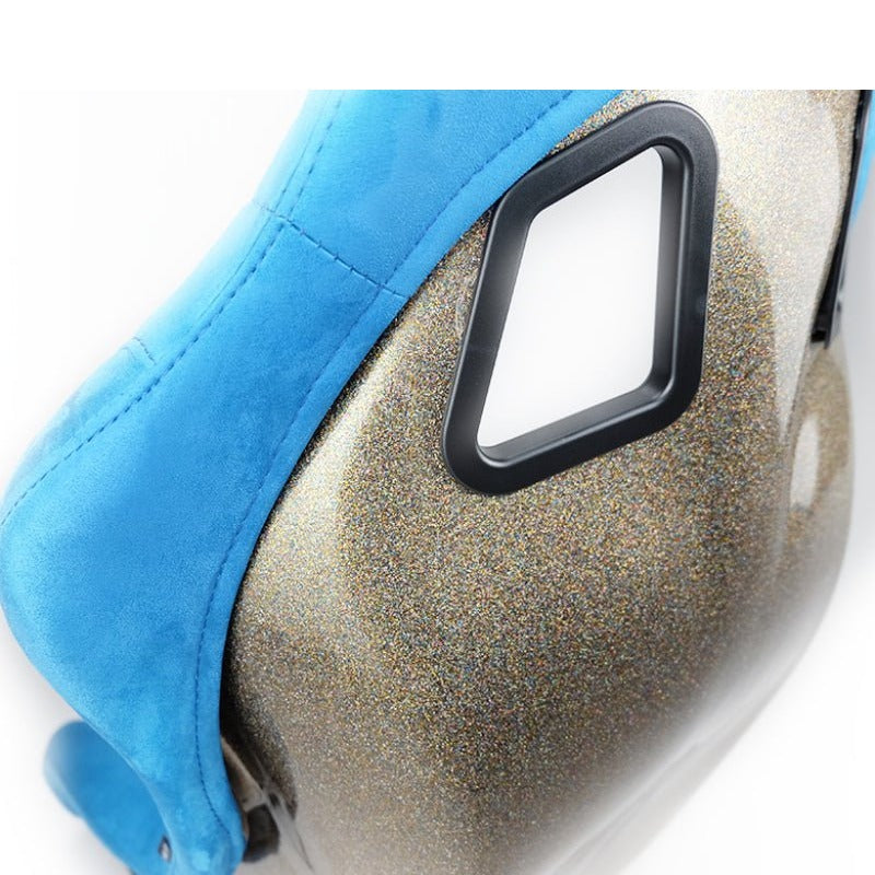 NRG FRP Bucket Seat ULTRA Edition - Medium | Blue Alcantara/Pearlized Back - JDMuscleSeats371219