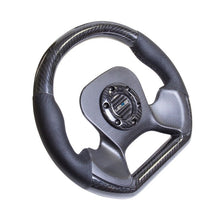 NRG Carbon Fiber Steering Wheel | 320mm CF Center Plate & Two-Tone Carbon w/Leather Trim Handles - JDMuscleSteering Wheel Components171422