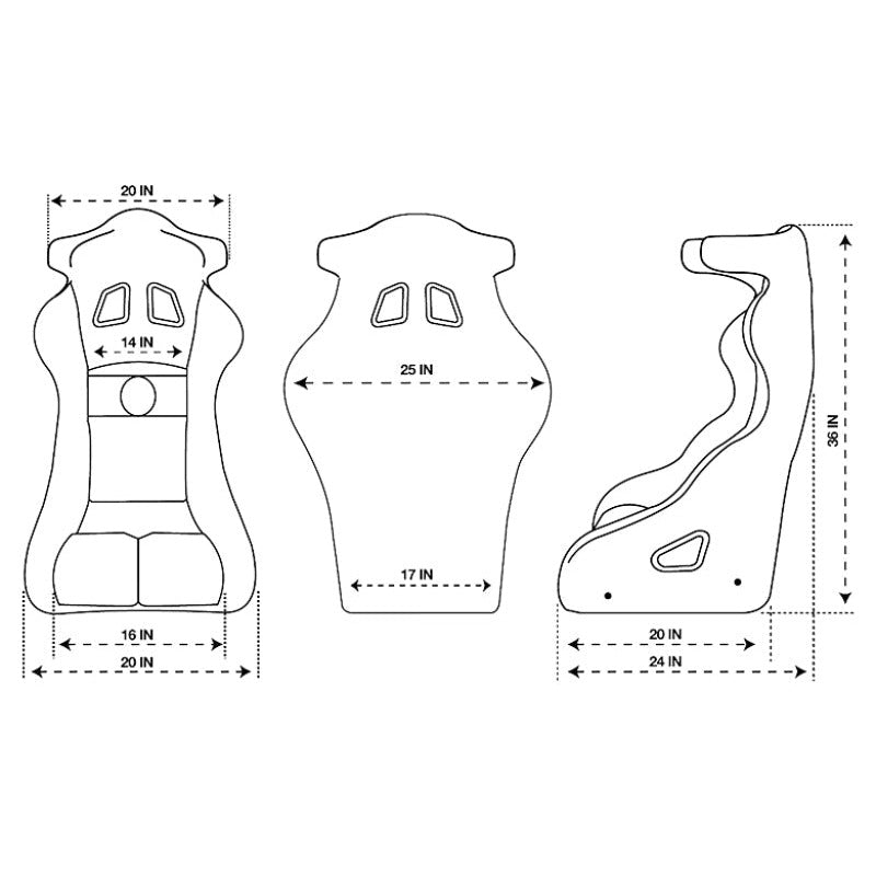 NRG FIA Competition Seat w/Competition Fabric & FIA Homologated Head Containment - JDMuscleSeatsnrgFRP-RS600