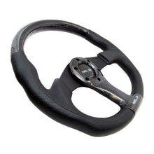 NRG Carbon Fiber Steering Wheel | 350mm Oval Shape Black w/Leather Trim - JDMuscleSteering Wheel Components171432