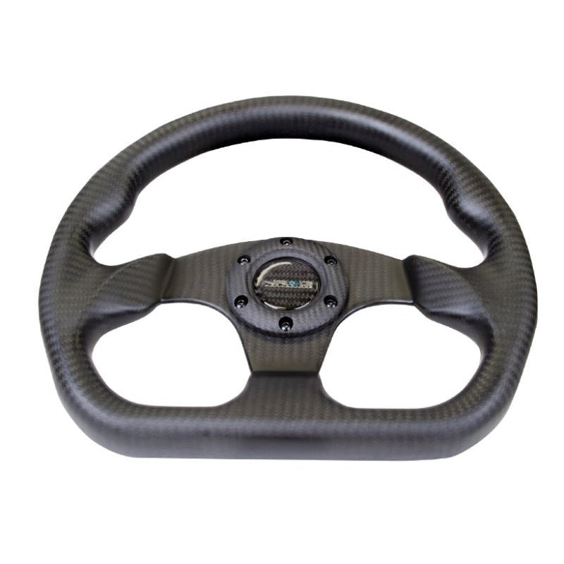 NRG Carbon Fiber Steering Wheel | 320mm Flat Bottom Matte Black Carbon - JDMuscleSteering Wheels171433