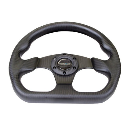 NRG Carbon Fiber Steering Wheel | 320mm Flat Bottom Matte Black Carbon - JDMuscleSteering Wheels171433