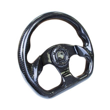 NRG Carbon Fiber Steering Wheel | 320mm Flat Bottom w/Shiny Black Carbon - JDMuscleSteering Wheels171430