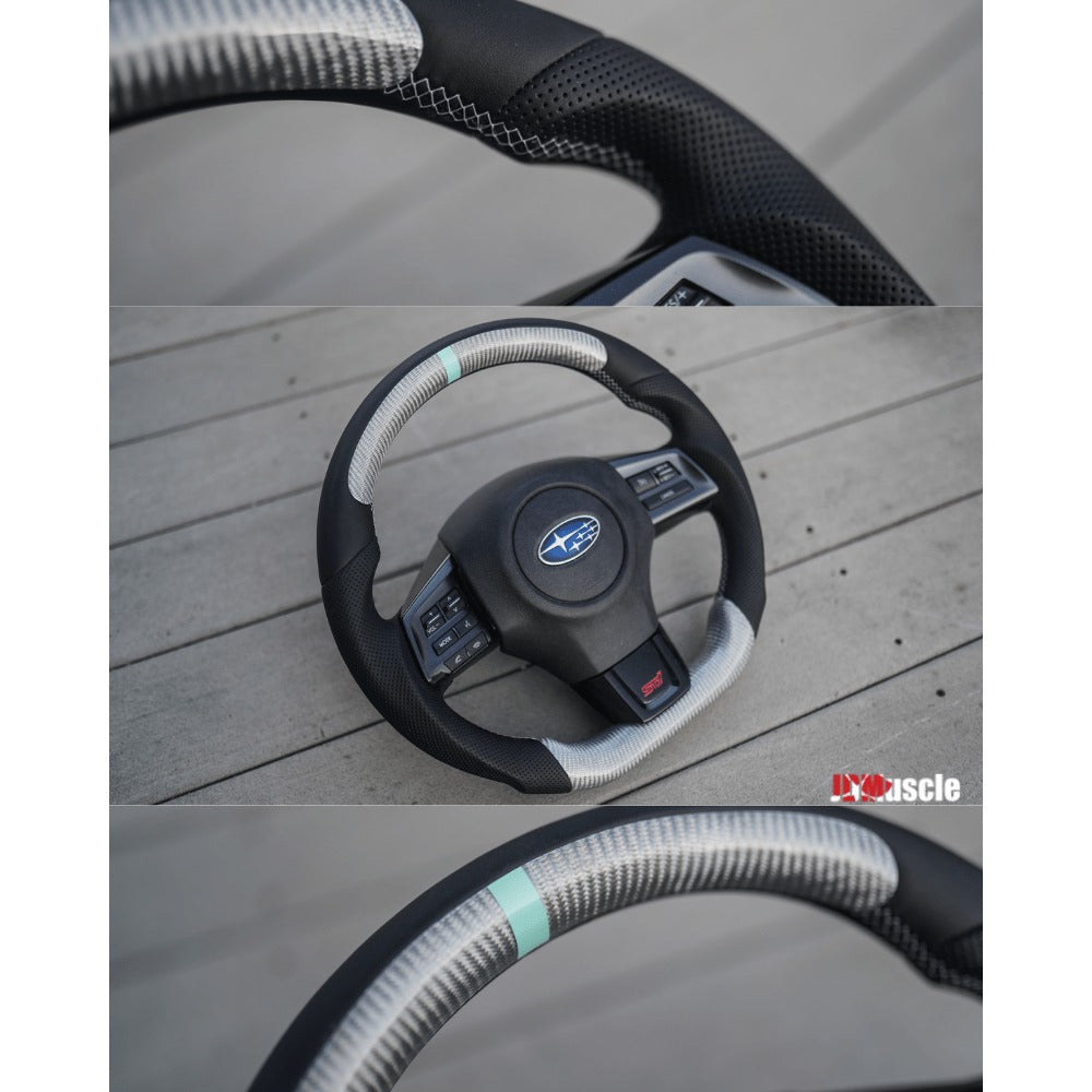 JDMuscle Carbon Fiber Racer Spec Steering Wheel for 2015+ WRX/STI - JDMuscleSteering WheelsJDM-STR-R-WRX-2015-15