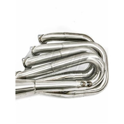 PLM Power Driven B-Series Hood Exit Race Header with 4-1 Megaphone B18 B20 | PLM-HB-HOOD-HEADER-SHIELD - JDMuscleExhaust Headers and ManifoldsPLM-HB-HOOD-HEADER-SHIELD