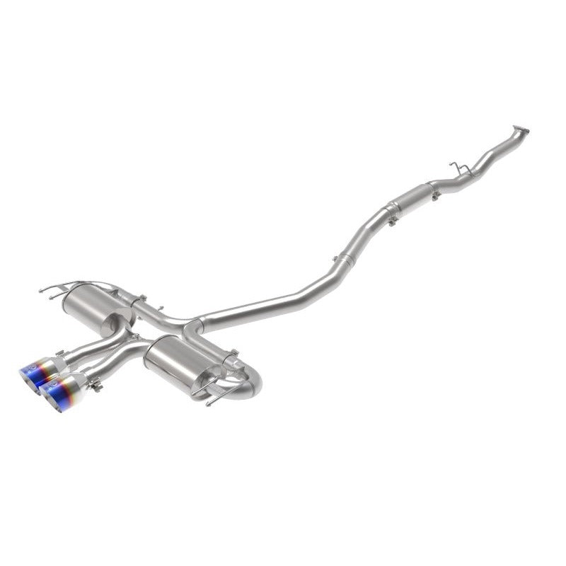 aFe Takeda 3in 304 SS Cat-Back Exhaust System w/Blue Flame Tips Honda Civic Sport L4-1.5L 2017-21 | 49-36624-L - JDMuscleCat Back Exhaust Systemafe49-36624-L
