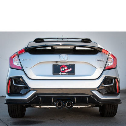aFe Takeda 3in 304 SS Cat-Back Exhaust System w/Blue Flame Tips Honda Civic Sport L4-1.5L 2017-21 | 49-36624-L - JDMuscleCat Back Exhaust Systemafe49-36624-L