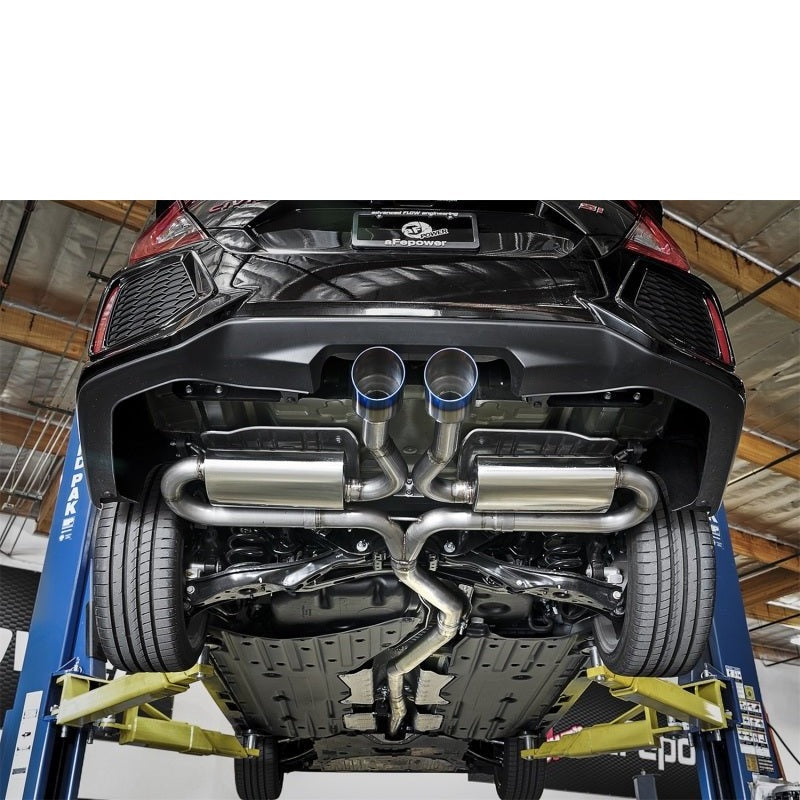 aFe Takeda 3in 304 SS Cat-Back Exhaust System w/ Blue Tips Honda Civic Si 2017+ | 49-36621-L - JDMuscleCat Back Exhaust Systemafe49-36621-L