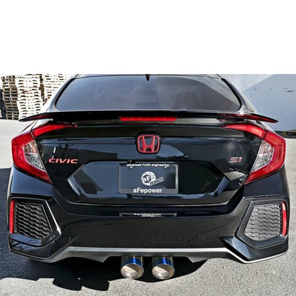 aFe Takeda 3in 304 SS Cat-Back Exhaust System w/ Blue Tips Honda Civic Si 2017+ | 49-36621-L - JDMuscleCat Back Exhaust Systemafe49-36621-L