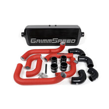 GrimmSpeed Front Mount Intercooler Kit - Black Core Red Pipe WRX 2008-2014 | 090251 - JDMuscleIntercoolersgrm090251
