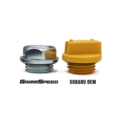 GrimmSpeed Bolt Style Clear Zinc Oil Cap Most Subaru Models | 120014C