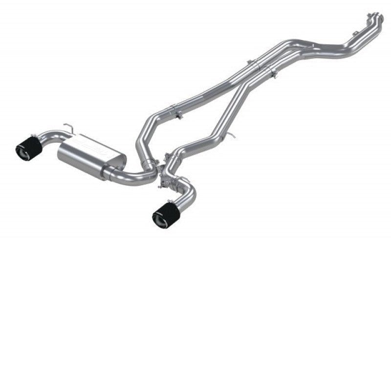 MBRP 3in Cat Back Dual Rear Carbon Fiber Tips T304 Toyota Supra 3.0L 2020+ | S43003CF - JDMuscleCat Back Exhaust SystemmbrpS43003CF