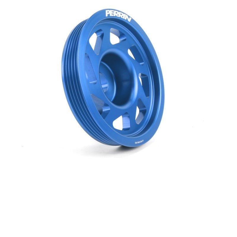 Perrin Crank Pulley W/o AC Only Blue For Ej Engines WRX 2002-2014/ Outback 1995-2009/ Outback XT 2005-2009 / Forester 2003-2010/ Forester XT 2003-2013 /Legacy 1994-2009 / STI 2004-21/ Impreza 1993-2011 | PSP-ENG-102BL - JDMusclePulleysperPSP-ENG-102BL