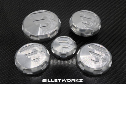 Billetworkz Engine Bay Caps - Zero Series WRX/STI 2002-2007 - JDMuscleEngine Covers and CapsbwzBW-EBCZ-SUB-GD-4Silver