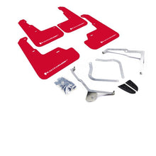 Rally Armor [15-21 WRX/STI] UR Red Mud Flap w/ White Logo - JDMuscleMudflapsralMF32-UR-RD/WH