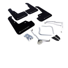 Rally Armor [15-21 WRX/STI] UR Mudflaps Black Urethane Silver Logo - JDMuscleMudflapsralMF32-UR-BLK/SIL