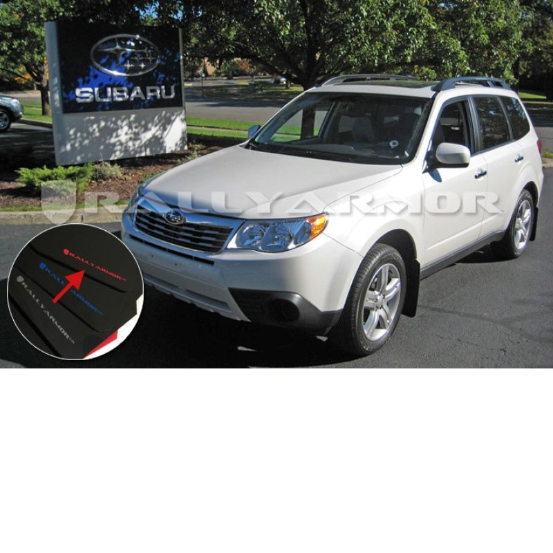 Rally Armor UR Black Mud Flap w/ Red Logo Subaru Forester 2009-2013 | MF11-UR-BLK/RD - JDMuscleMudflapsralMF11-UR-BLK/RD