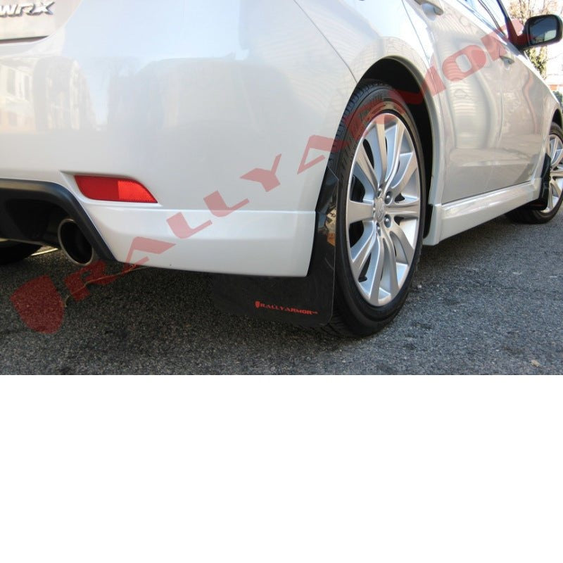 Rally Armor Black UR Mud Flap Red Logo WRX 2008-2010 / Impreza 2008-2011 | MF6-UR-BLK/RD - JDMuscleMudflapsralMF6-UR-BLK/RD