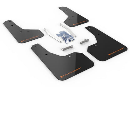Rally Armor UR Black Mud Flap w/ Orange Logo Subaru Forester 2019-21 | MF52-UR-BLK/OR - JDMuscleMudflapsralMF52-UR-BLK/OR
