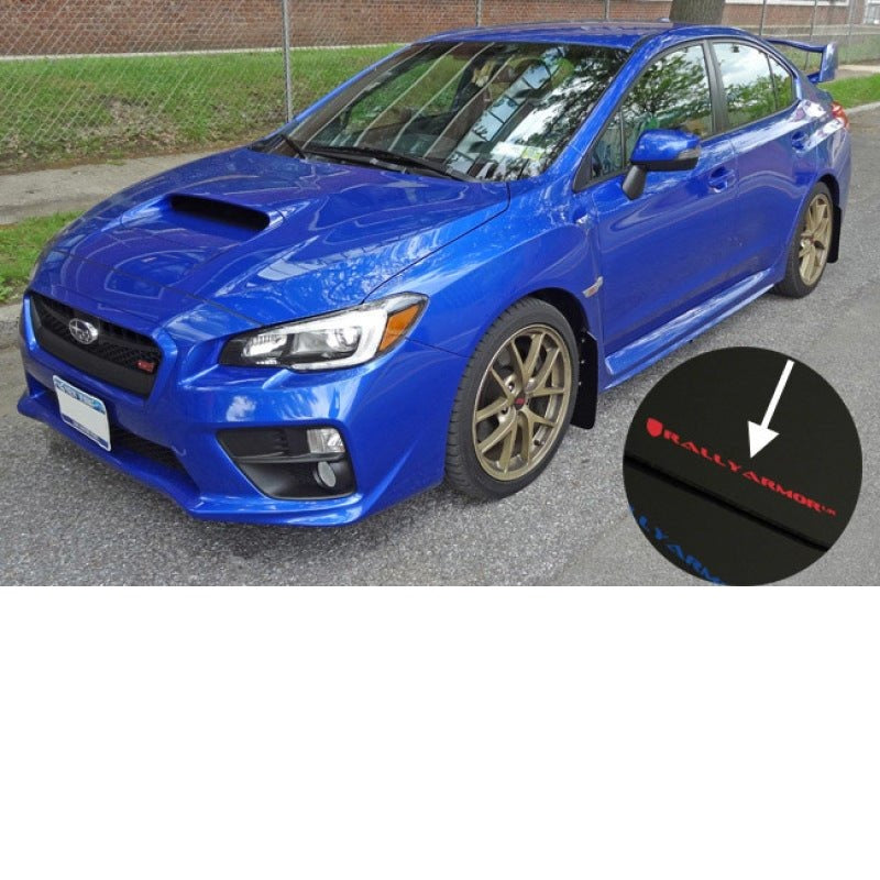 Rally Armor UR White Mud Flap w/ Red Logo WRX 15-2018 / STI 15-2018 | MF32-UR-WH/RD - JDMuscleMudflapsralMF32-UR-WH/RD