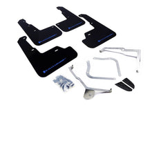 Rally Armor [15-21 WRX/STI] UR Mudflaps Black Urethane Hyper Blue Logo - JDMuscleMudflapsralMF32-UR-BLK/LBL