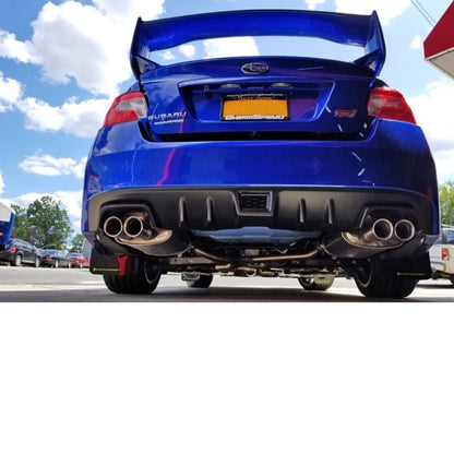 Rally Armor [15-21 WRX/STI] Black UR Mud Flap w/Green Logo - JDMuscleMudflapsralMF32-UR-BLK/CGN