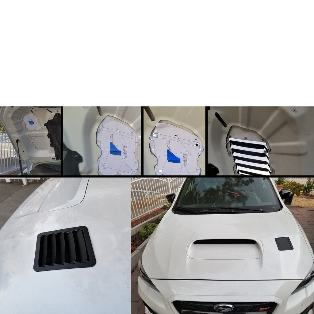 Verus Engineering 15-21 WRX/STI Hood Louver Kit Powdercoated Black | A0053A-BLK