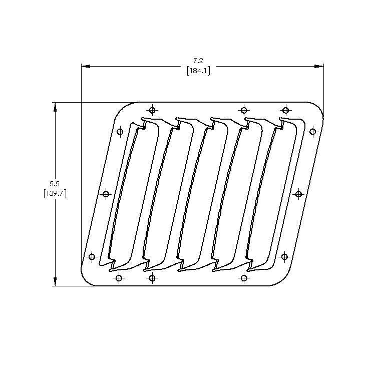 Verus Engineering 15-21 WRX/STI Hood Louver Kit Powdercoated Black | A0053A-BLK