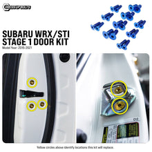 Stage 1 Titanium Hardware Door Kit - Subaru WRX/STI (2015 - 2021) - JDMuscleHardware KitsSUB-036-Ti-BLUBlue