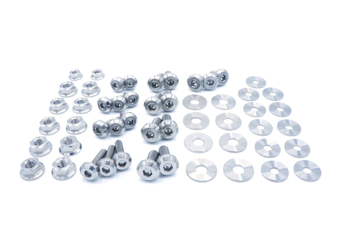 Stage 1 Titanium Hardware Engine Bay Kit - Nissan 350Z (2003 - 2006) - JDMuscleHardware KitsNIS-009-Ti-POLPolished