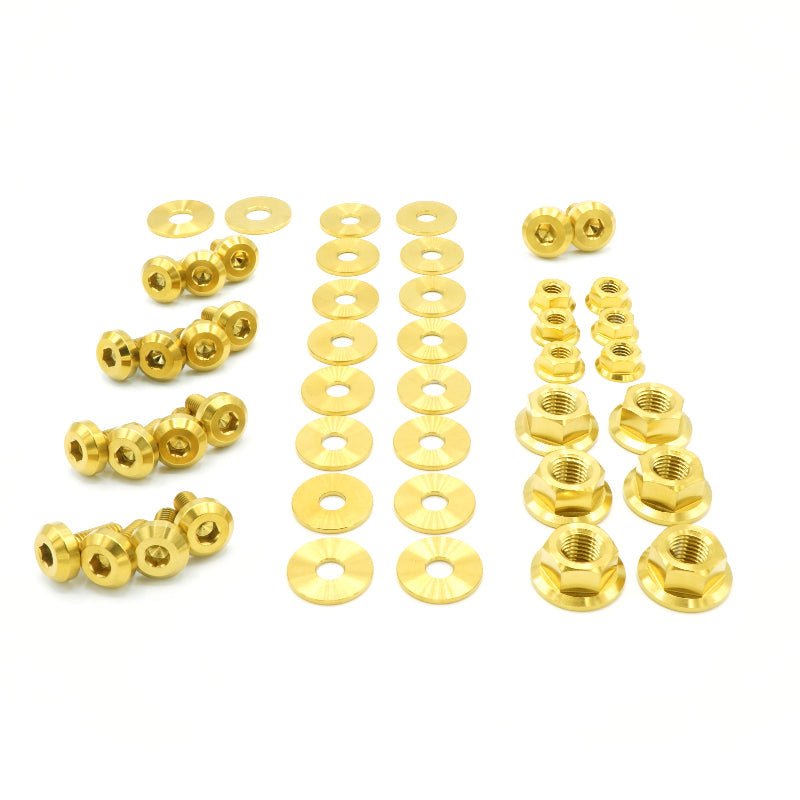 Stage 1 Titanium Hardware Engine Bay Kit - Nissan S15 (1999 - 2002) - JDMuscleHardware KitsNIS-056-Ti-GLDGold